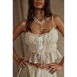 12th Tribe Dahlia Baby Yellow Tank Size XS